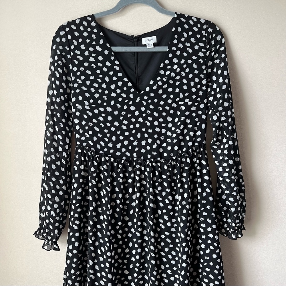 J.Crew Factory Crinkle V Neck Midi Dress XXS size 2 - Picture 3 of 11